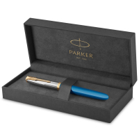 Ручка пір'яна Parker PARKER 51 Premium Turquoise GT  FP F (56 411) Diawest