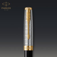 Ручка пір'яна Parker SONNET 17 Metal & Black Lacquer GT  FP18 F (68 111) Diawest