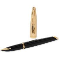 Ручка пір'яна Waterman CARENE Essential Black/Gold GT  FP F (11 204) Diawest