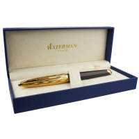 Ручка пір'яна Waterman CARENE Essential Black/Gold GT  FP F (11 204) Diawest