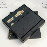 Ручка пір'яна Parker SONNET 17 Stainless Steel GT  FP F + блокнот Parker + подар.упаковка GIFT24 (84 111b24) Diawest