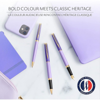 Ручка пір'яна Waterman HEMISPHERE Colour Blocking Purple GT  FP F (12 580) Diawest