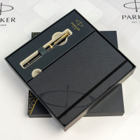 Ручка пір'яна Parker URBAN 17 Muted Black GT  FP F + блокнот Parker + подар.упаковка GIFT24 (30 011b24) Diawest