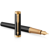 Ручка пір'яна Parker INGENUITY Black Lacquer GT FP F (60 011) Diawest