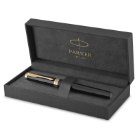 Ручка пір'яна Parker INGENUITY Black Lacquer GT FP F (60 011) Diawest