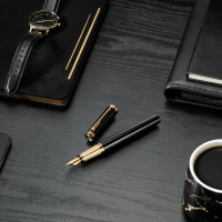 Ручка пір'яна Parker INGENUITY Black Lacquer GT FP F (60 011) Diawest
