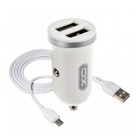 Зарядний пристрій XO 2xUSB 2.1A + cable USB to Micro 5P white (TZ08-M-WH) Diawest