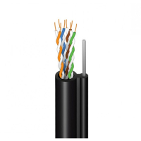 Кабель мережевий FinMark FTP CAT5e 4P 24AWG PE-MR B 305m Drum, зовнішній, трос 7х0,5 мм (279681) Diawest