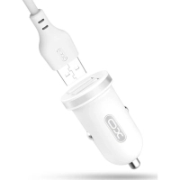 Зарядний пристрій XO 2xUSB 2.1A + cable USB to Lightning white (TZ08-L-WH) Diawest