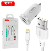 Зарядний пристрій XO 2xUSB 2.1A + cable USB to Lightning white (TZ08-L-WH) Diawest