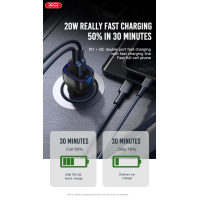 Зарядний пристрій XO 1xUSB QC3.0 + 1xUSB-C PD20W white (CC37-WH) Diawest