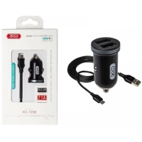 Зарядний пристрій XO 2xUSB 2.1A + cable USB to Micro 5P black (TZ08-M-BK) Diawest