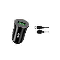 Зарядний пристрій XO USB QC3.0 18W + cable USB to Lightning black (TZ12-L-BK) Diawest