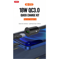Зарядний пристрій XO USB QC3.0 18W + cable USB to Lightning black (TZ12-L-BK) Diawest