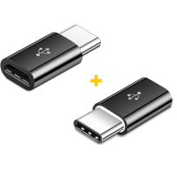 Перехідник Micro 5P F to USB-C M 2PCS black XoKo (XK-AC014-BK2) Diawest