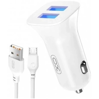 Зарядний пристрій XO 2xUSB 2.4A + cable USB to Micro 5P white (TZ10-M-WH) Diawest