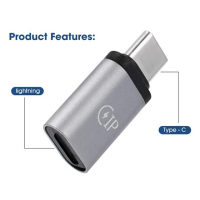 Перехідник Lightning F to USB-C M gray XoKo (XK-AC-027) Diawest