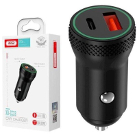 Зарядний пристрій XO 1xUSB QC3.0 + 1xUSB-C PD18W black (CC33-BK) Diawest