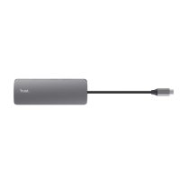 Концентратор Trust USB-C 8-in1 1xUSB-А 3.2/USB-A 2.0/2xUSB-С/HDMI/Ehernet/SD/microSD aluminium 0.15m grey (25672_TRUST) Diawest