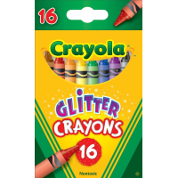Олівці кольорові Crayola воскові з блискітками, 16 шт (256318.024) Diawest