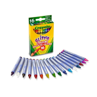 Олівці кольорові Crayola воскові з блискітками, 16 шт (256318.024) Diawest
