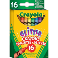 Олівці кольорові Crayola воскові з блискітками, 16 шт (256318.024) Diawest