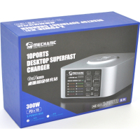 Зарядний пристрій MECHANIC 10xUSB-C PD + Wireless Charging 15W LED indication 300W black (X-Power Max) Diawest
