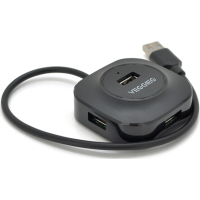 Концентратор VEGGIEG USB 2.0 to 4xUSB 0.3m black (V-U2405) Diawest