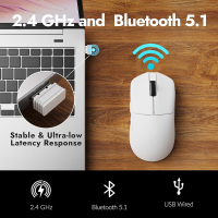 Мишка Lemokey G1 USB-A/USB-C/Wireless 8K White (G1-A2) Diawest