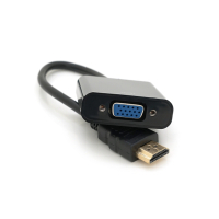 Перехідник HDMI M to VGA F 0.1m 4K/2K black Voltronic (YT-C-HDMI(M)/VGA(F)-B) Diawest