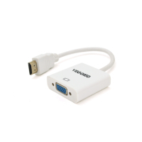 Перехідник HDMI M to VGA F 0.25m white VEGGIEG (YT-C-H-V1W) Diawest