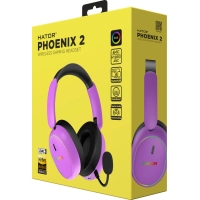 Навушники Hator Phoenix 2 Wireless Hi-Res SyncHUB Cyber Violet (ESH42) Diawest