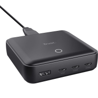 Зарядний пристрій Trust 3xUSB-C + USB-A 100W PD black (25242_TRUST) Diawest