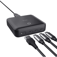 Зарядний пристрій Trust 3xUSB-C + USB-A 100W PD black (25242_TRUST) Diawest