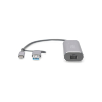 Перехідник USB-C + USB 3.0 to RJ45 2500Mbps Ethernet Digitus (DN-3028) Diawest