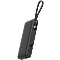 Батарея універсальна Acefast 20000mAh 130W PD, QC/3.0 USB-A+USB-C In/Out,build-in cable M22 Gray (6974316283904) Diawest