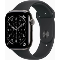Смарт-годинник Apple Watch Series 11 GPS + Cellular 46mm Slate Titanium Case with Black Sport Band - M/L (MFD24RK/A) Diawest