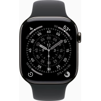 Смарт-годинник Apple Watch Series 11 GPS + Cellular 46mm Slate Titanium Case with Black Sport Band - M/L (MFD24RK/A) Diawest