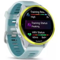 Смарт-годинник Garmin Forerunner 570 - 47MM, Whitestone/Amp Yellow, GPS (010-02971-01) Diawest