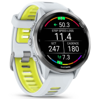 Смарт-годинник Garmin Forerunner 970, Whitestone/Amp Yellow, GPS (010-02969-11) Diawest