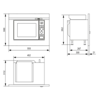 Мікрохвильова піч Hansa AMGB20E2GB Diawest