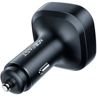 Зарядний пристрій Acefast B5 Car Charger 2xUSB-C + 1xUSB-A 101W OLED smart display Metal Black (6974316281436) Diawest