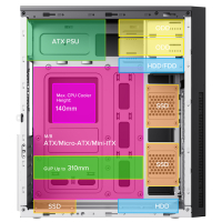 Корпус Gamemax ET-215-NP-2U3TYC Diawest