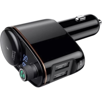 FM модулятор Baseus FM Launcher Locomotive 3.4 A 2 USB (CCHC000001) Diawest