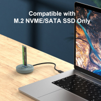 Док-станція для накопичувачів Maiwo M.2 NVMe/SATA SSD to USB3.2 Gen2 USB-C 10Gbps (K1698P2) Diawest