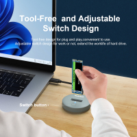 Док-станція для накопичувачів Maiwo M.2 NVMe/SATA SSD to USB3.2 Gen2 USB-C 10Gbps (K1698P2) Diawest