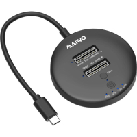 Док-станція для накопичувачів Maiwo 2*NVMe M.2 SSD to USB3.2 Gen2 USB-C 10Gbps (K3026P2 grey) Diawest