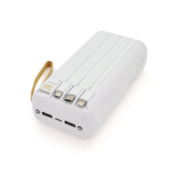Батарея універсальна ACL 30000mAh, SOLAR, Type-C/Lighting/Micro/USB, White (PW-61) Diawest