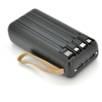 Батарея універсальна ACL 30000mAh, SOLAR, Type-C/Lighting/Micro/USB, Black (PW-61B) Diawest