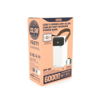 Батарея універсальна Remax 60000mAh, 22.5W, PD+QC, 2*USB+Type-C+Lightning, Black/White (RPP-565) Diawest